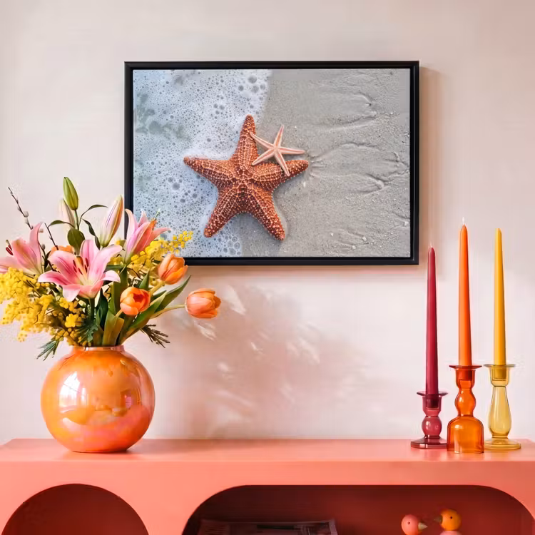 Canvas met lijst - Zeester - Strand - Zee — 4