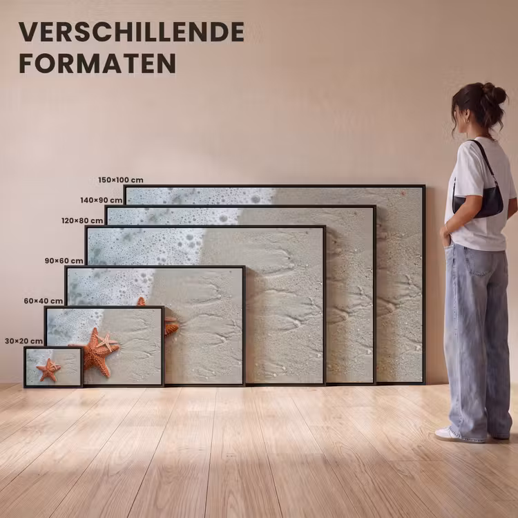 Canvas met lijst - Zeester - Strand - Zee — 7