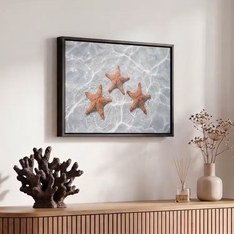 Canvas met lijst - Zeesterren - Water - Helder — 6