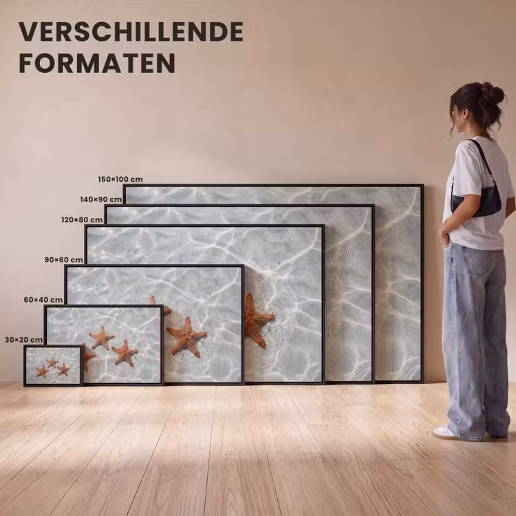 Canvas met lijst - Zeesterren - Water - Helder — 7