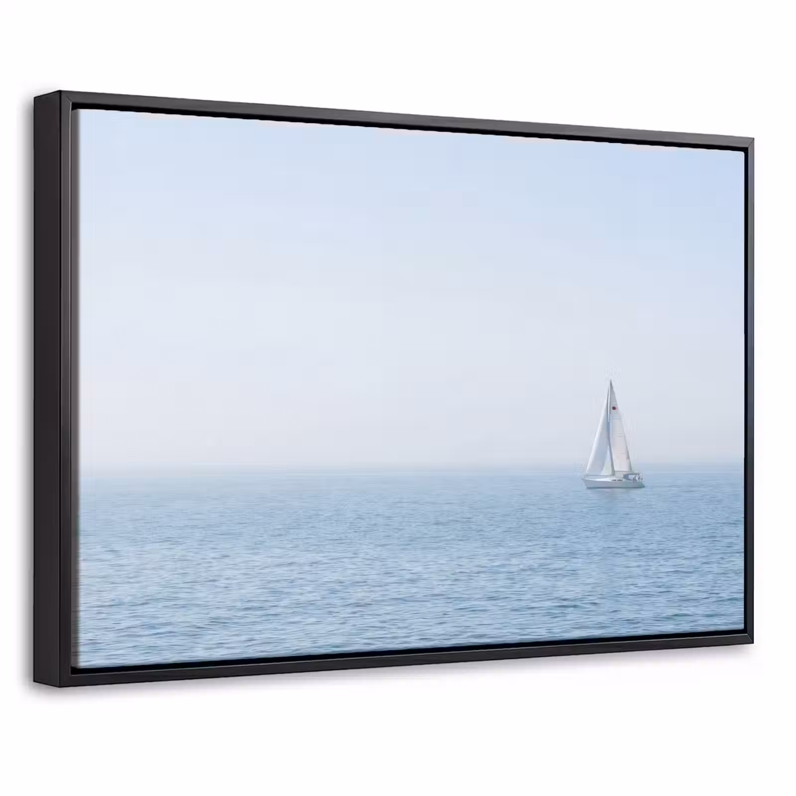 Canvas met lijst - Horizon - Zeilboot - Zee — 1