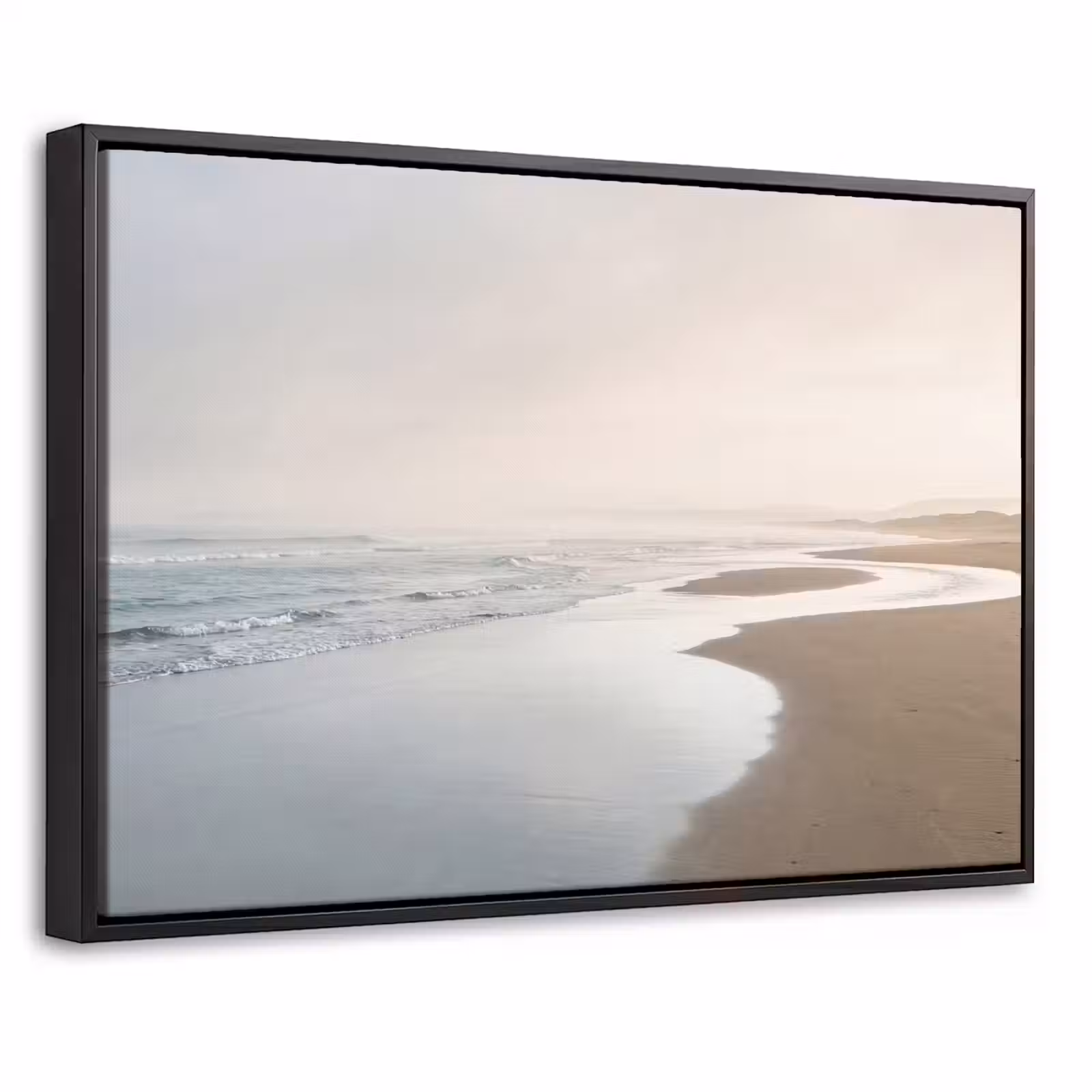 Canvas met lijst - Kustlijn - Strand - Oceaan — 1