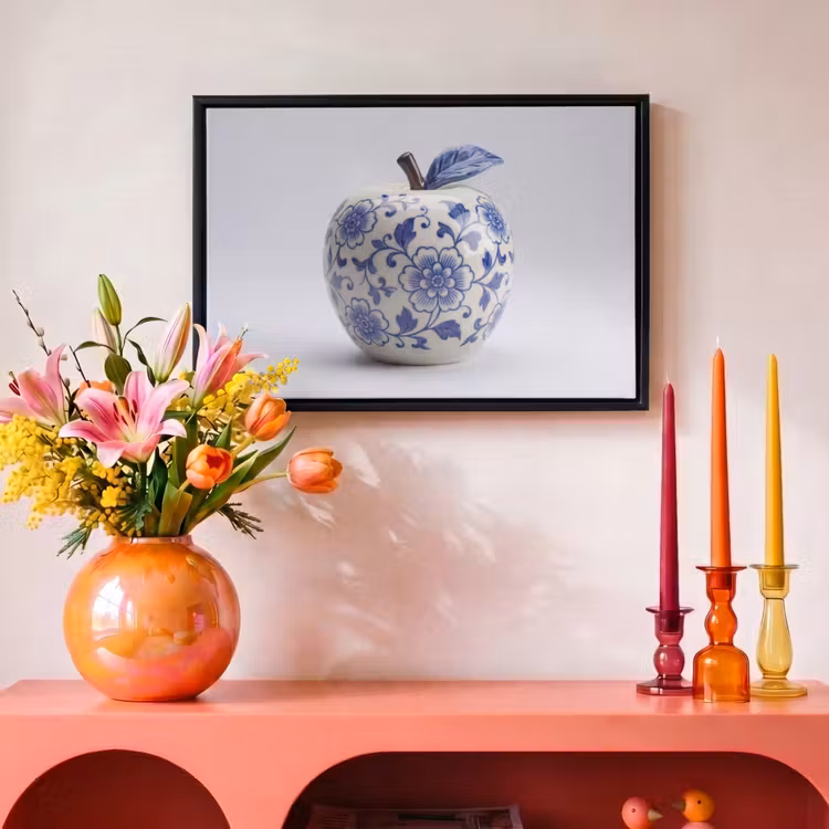 Canvas met lijst - Appel - Blauw - Klassiek — 4