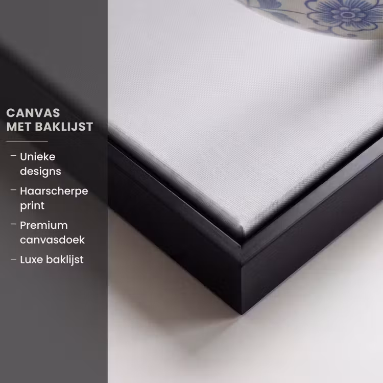 Canvas met lijst - Appel - Blauw - Klassiek — 5