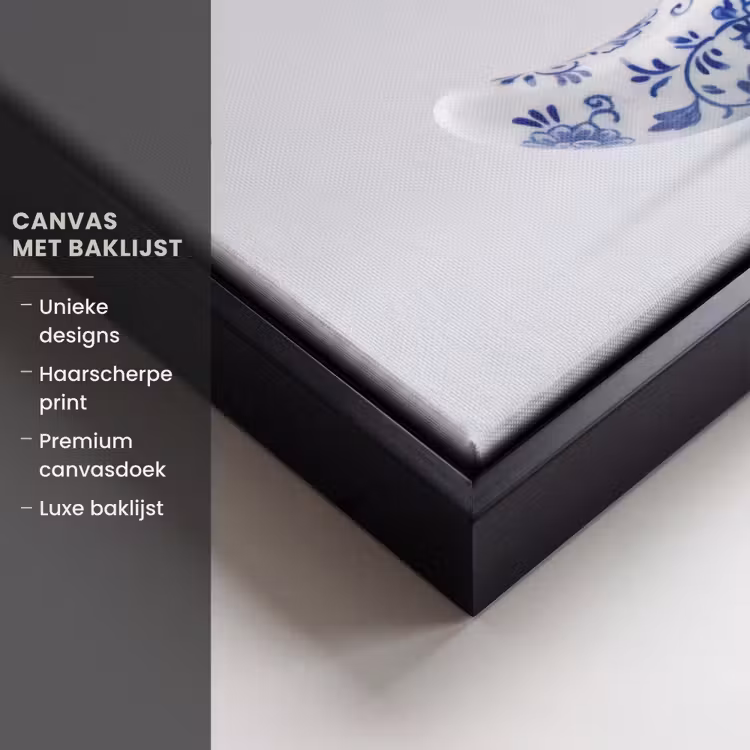 Canvas met lijst - Chilipeper - Keramiek - Blauw — 5