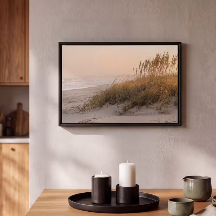 Canvas met lijst - Duinlandschap - Zonsondergang - Strand — 2