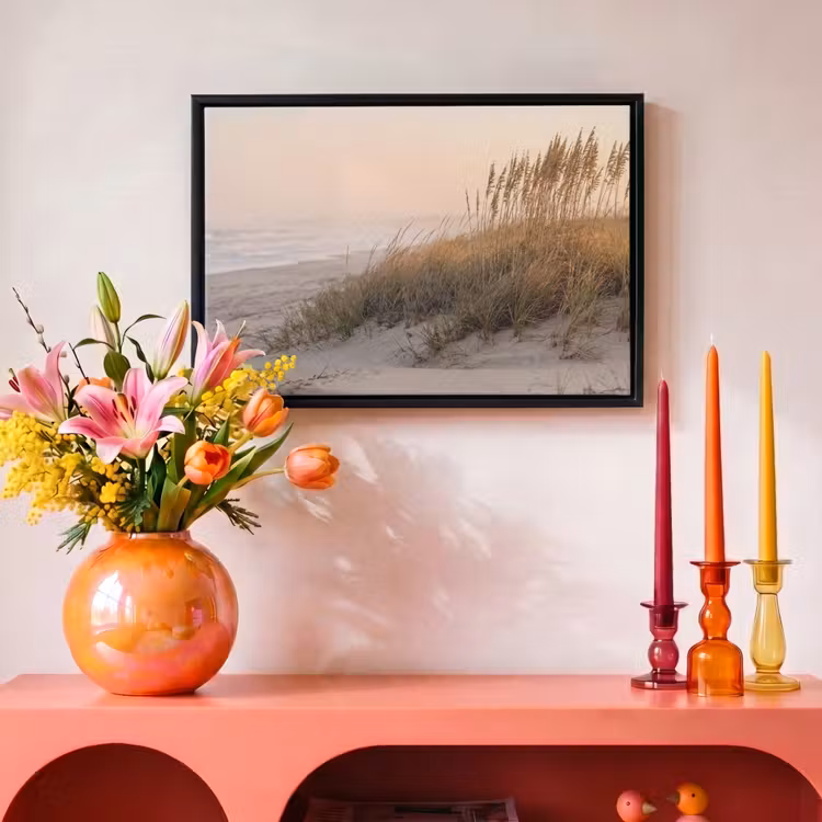 Canvas met lijst - Duinlandschap - Zonsondergang - Strand — 4