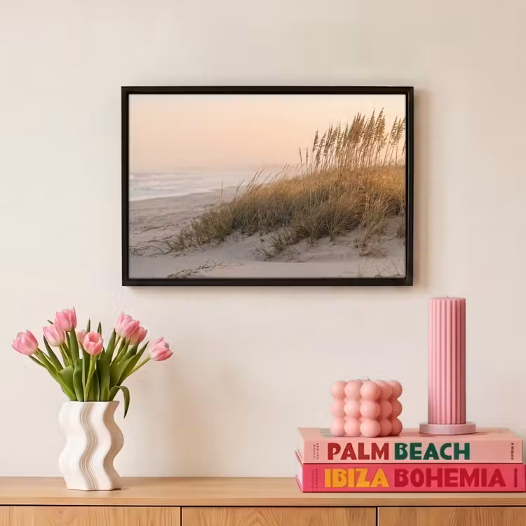 Canvas met lijst - Duinlandschap - Zonsondergang - Strand — 8