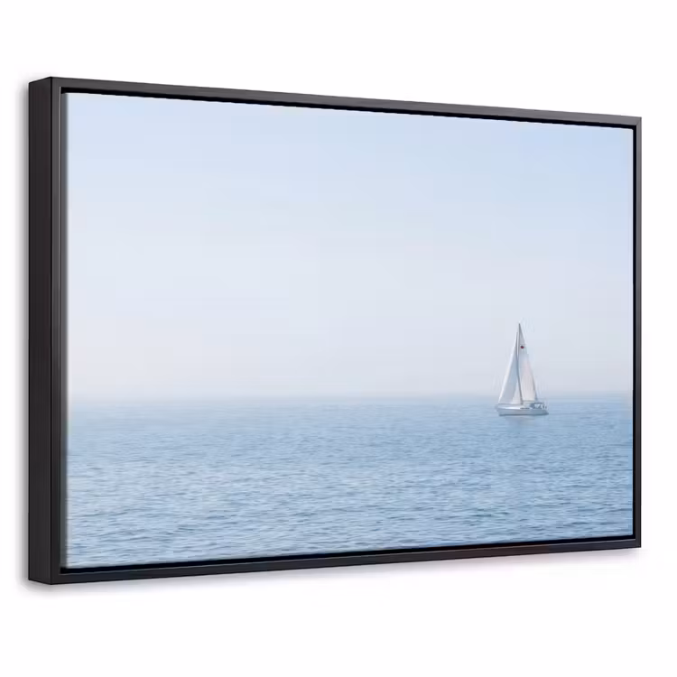 Canvas met lijst - Horizon - Zeilboot - Zee — 1