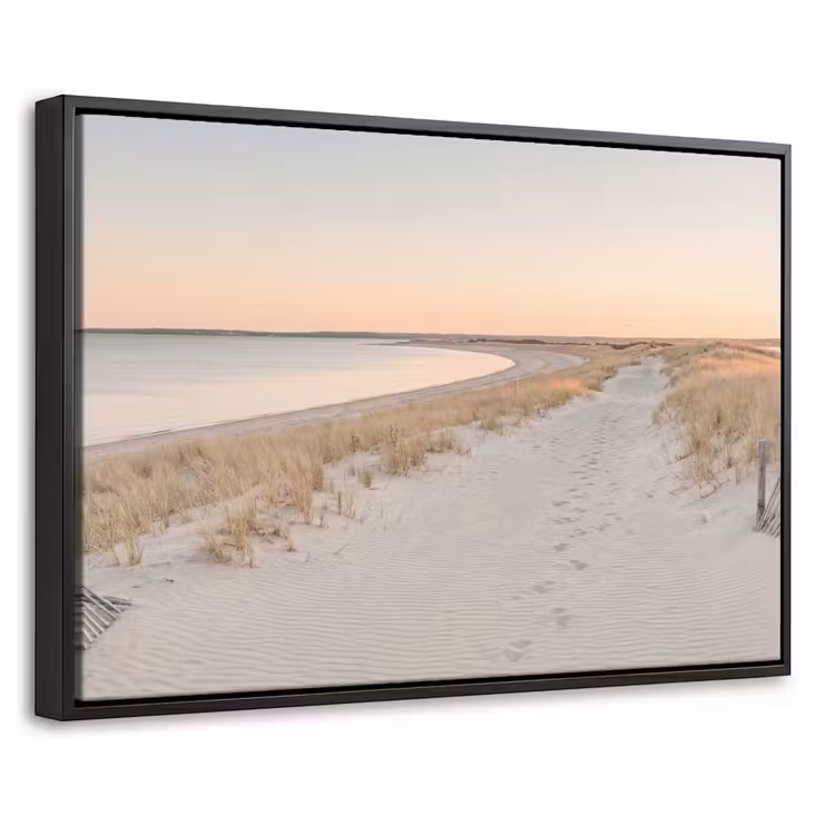 Canvas met lijst - Kustlijn - Horizon - Hek — 1