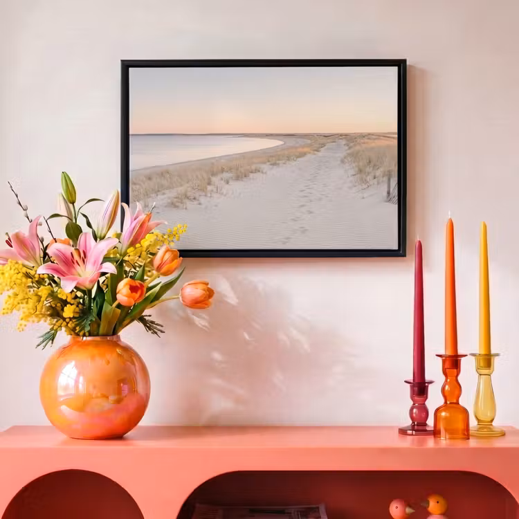 Canvas met lijst - Kustlijn - Horizon - Hek — 4