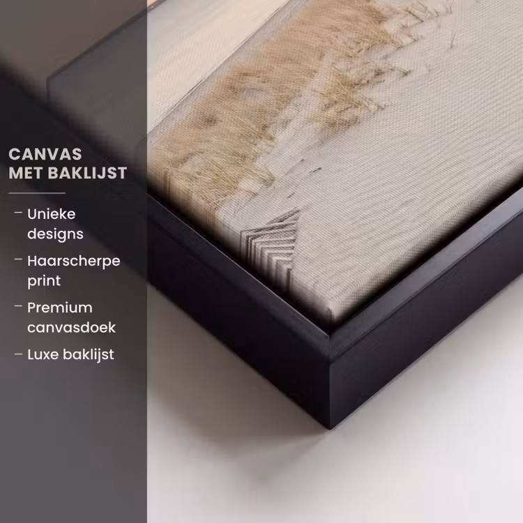 Canvas met lijst - Kustlijn - Horizon - Hek — 5