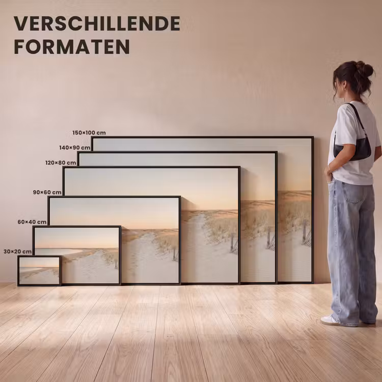 Canvas met lijst - Kustlijn - Horizon - Hek — 7