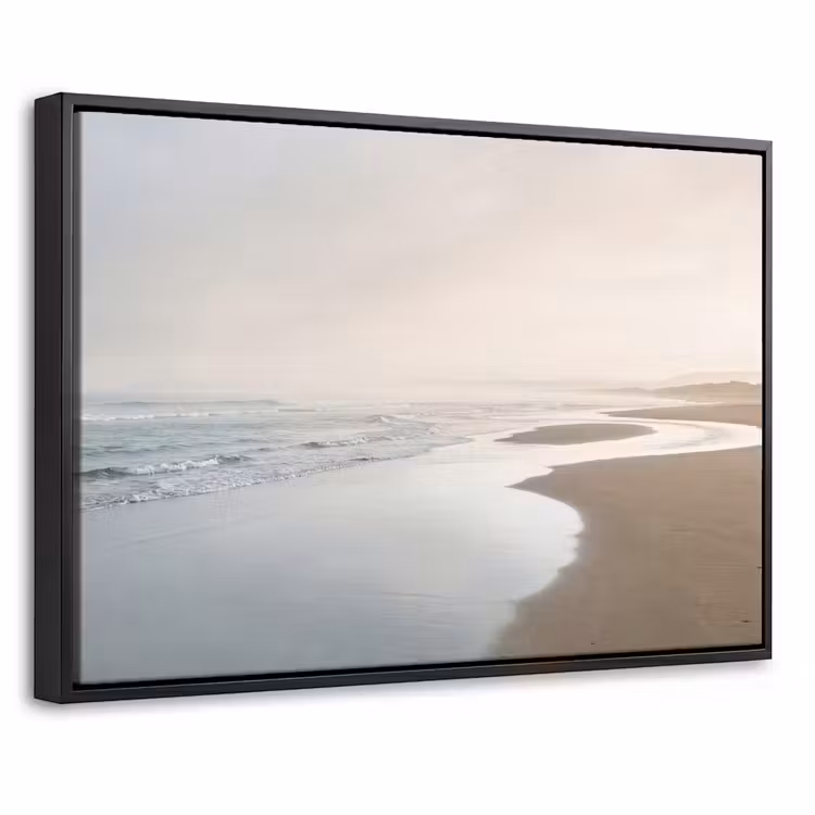 Canvas met lijst - Kustlijn - Strand - Oceaan — 1