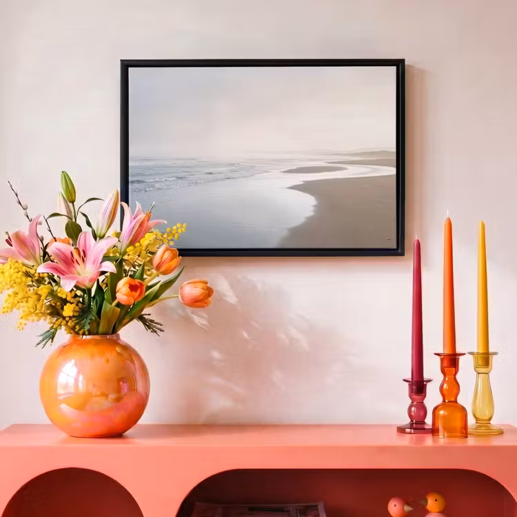 Canvas met lijst - Kustlijn - Strand - Oceaan — 4