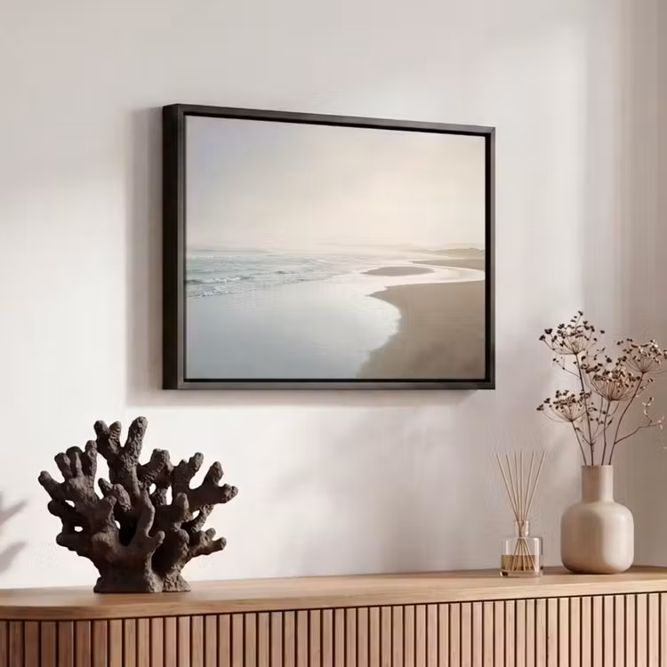 Canvas met lijst - Kustlijn - Strand - Oceaan — 6
