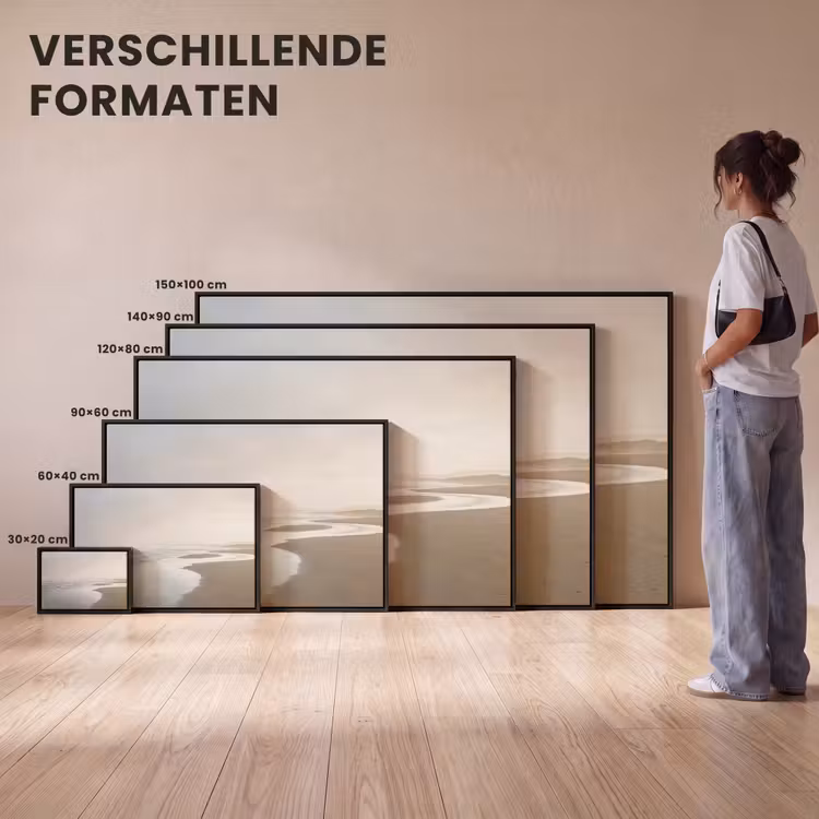 Canvas met lijst - Kustlijn - Strand - Oceaan — 7