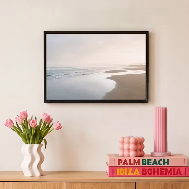 Canvas met lijst - Kustlijn - Strand - Oceaan — 8
