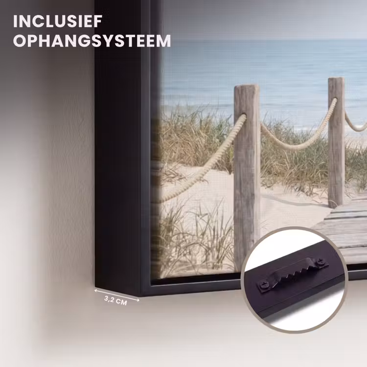 Canvas met lijst - Palmbomen - Pad - Horizon — 3