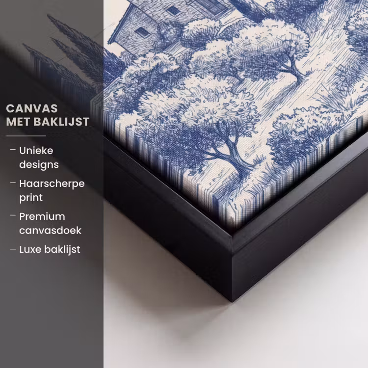 Canvas met lijst - Rustiek - Landgoed - Blauw — 5