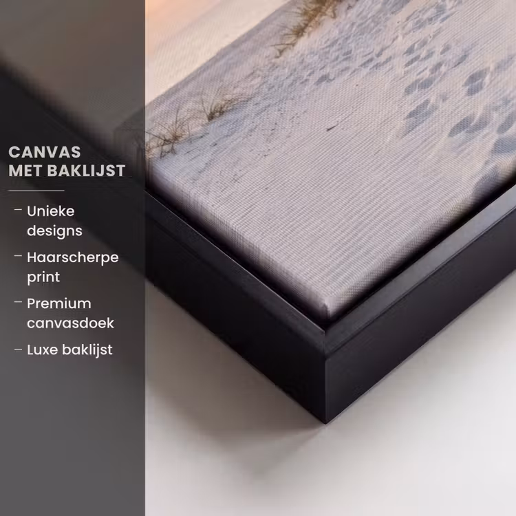 Canvas met lijst - Rustiek - Roeiboot - Zandstrand — 5