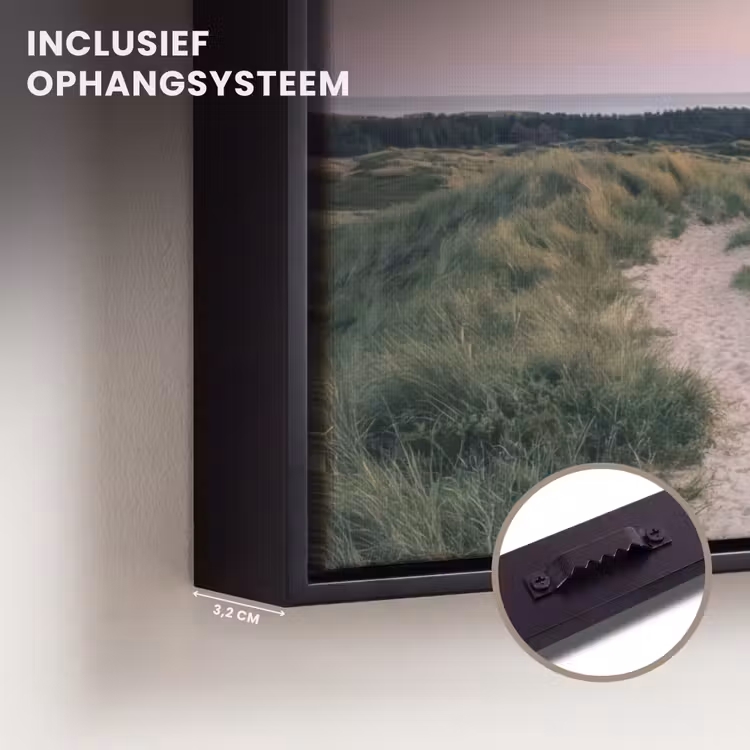 Canvas met lijst - Vuurtoren - Duinlandschap - Zee — 3