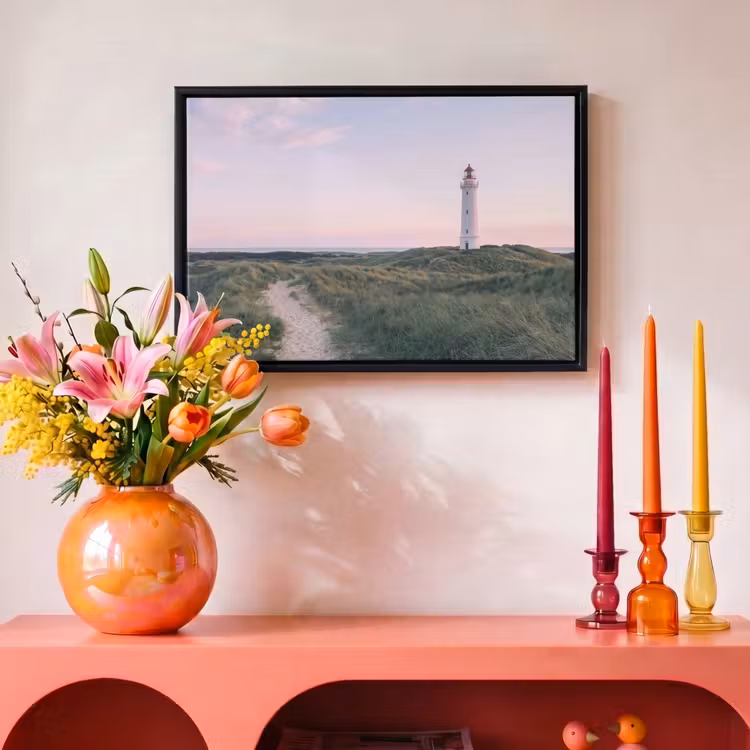Canvas met lijst - Vuurtoren - Duinlandschap - Zee — 4