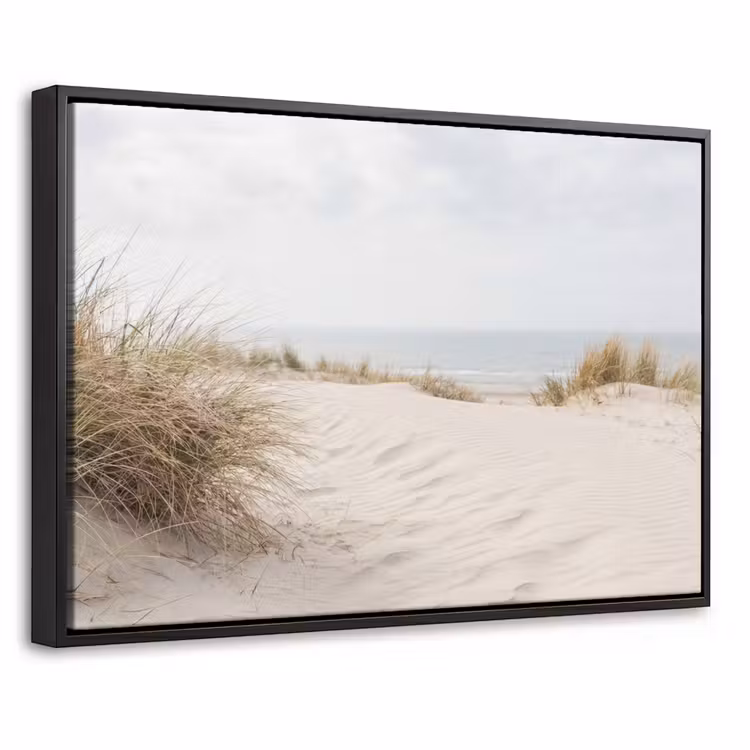 Canvas met lijst - Wolken - Duinlandschap - Zand — 1