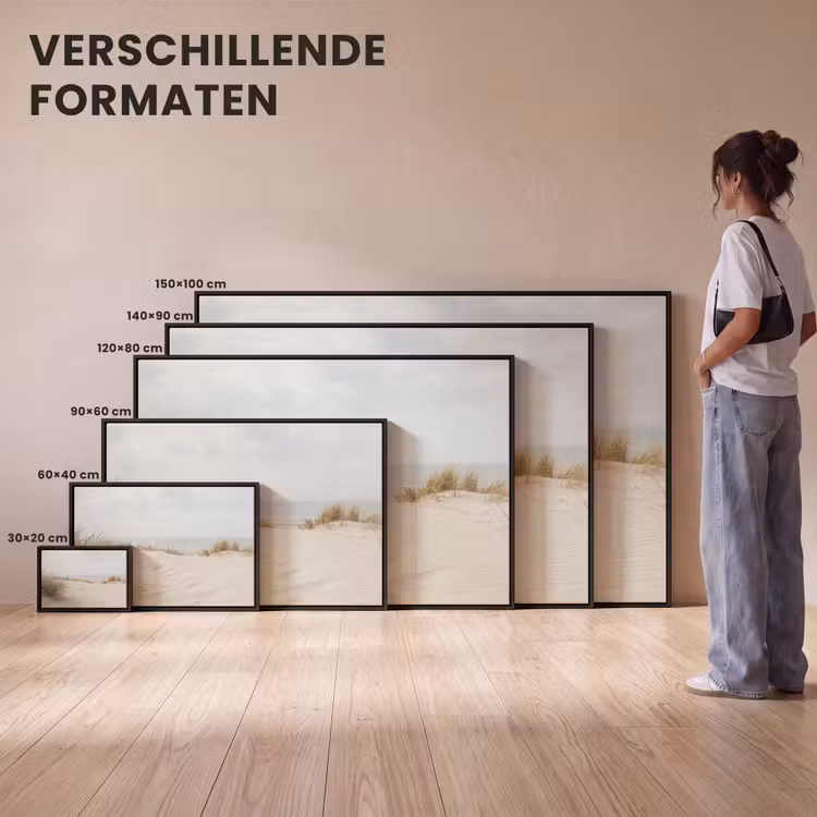 Canvas met lijst - Wolken - Duinlandschap - Zand — 7