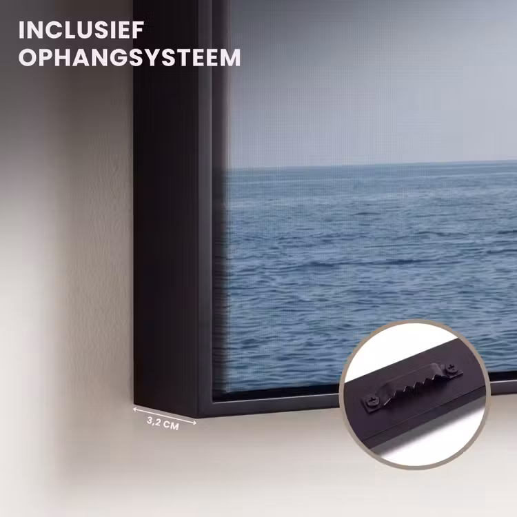 Canvas met lijst - Zeilboot - Zee - Blauw — 3