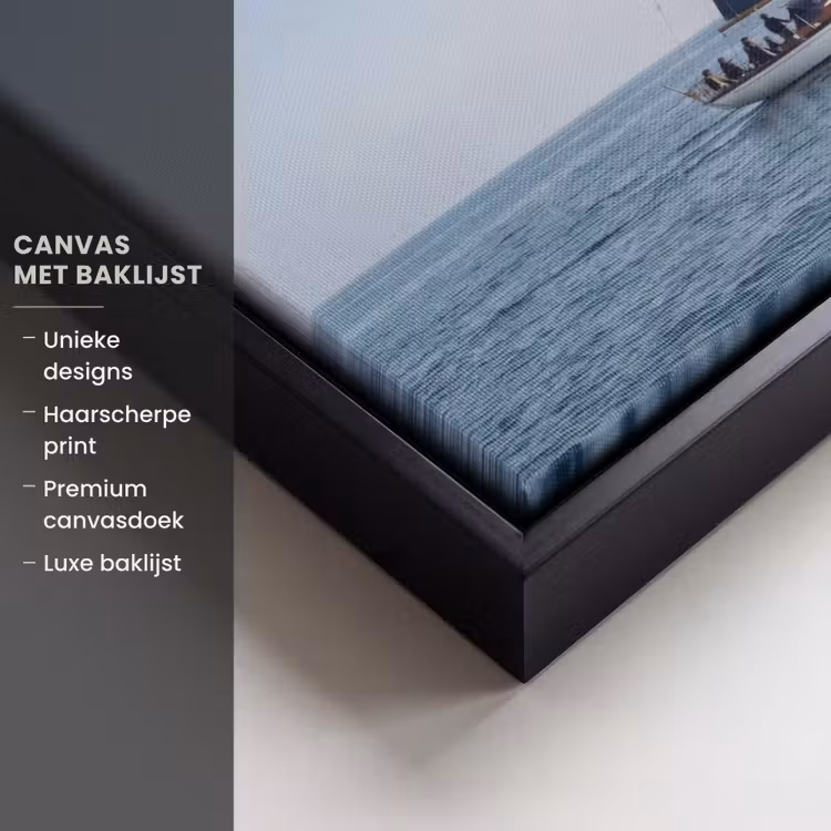 Canvas met lijst - Zeilboot - Zee - Blauw — 5