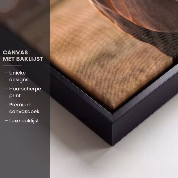 Canvas met lijst - Paard - Zonsondergang - Bruin — 5