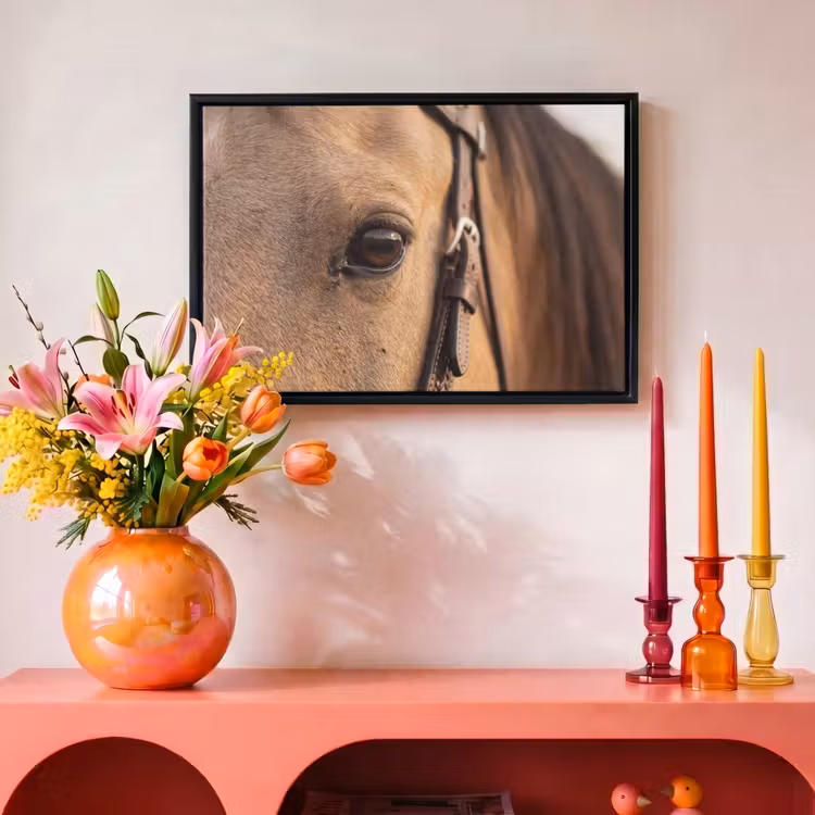Canvas met lijst - Pferd - Auge - Braun — 4