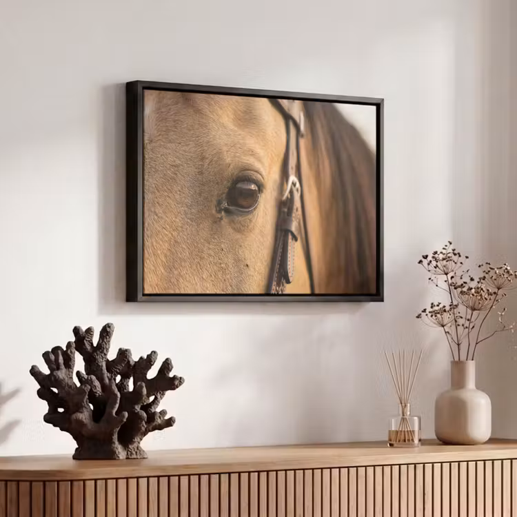 Canvas met lijst - Pferd - Auge - Braun — 6