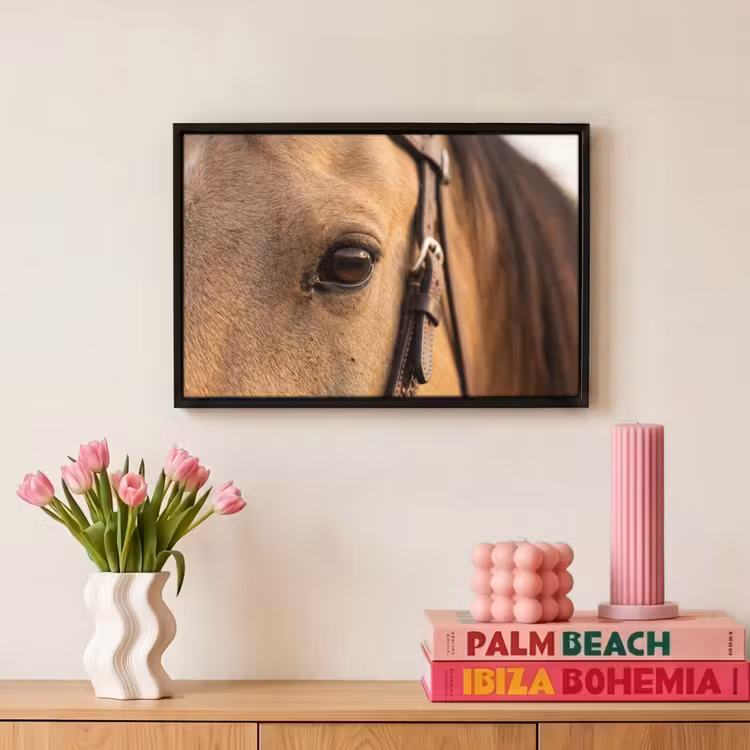 Canvas met lijst - Pferd - Auge - Braun — 8