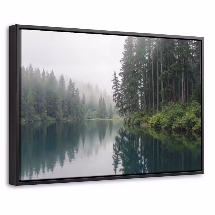 Canvas met lijst - Bergen - Meer - Bos — 1