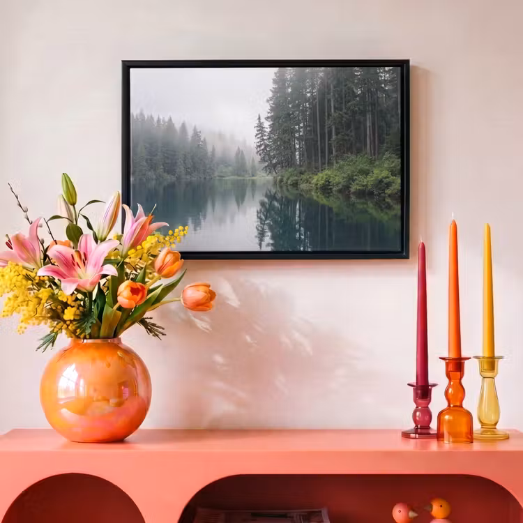 Canvas met lijst - Bergen - Meer - Bos — 4