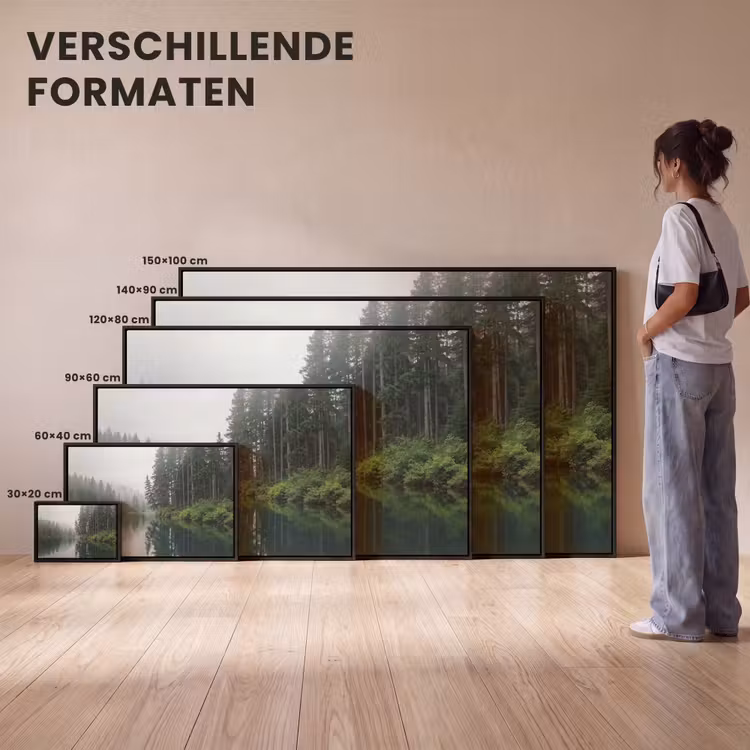 Canvas met lijst - Bergen - Meer - Bos — 7