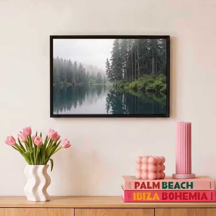Canvas met lijst - Bergen - Meer - Bos — 8