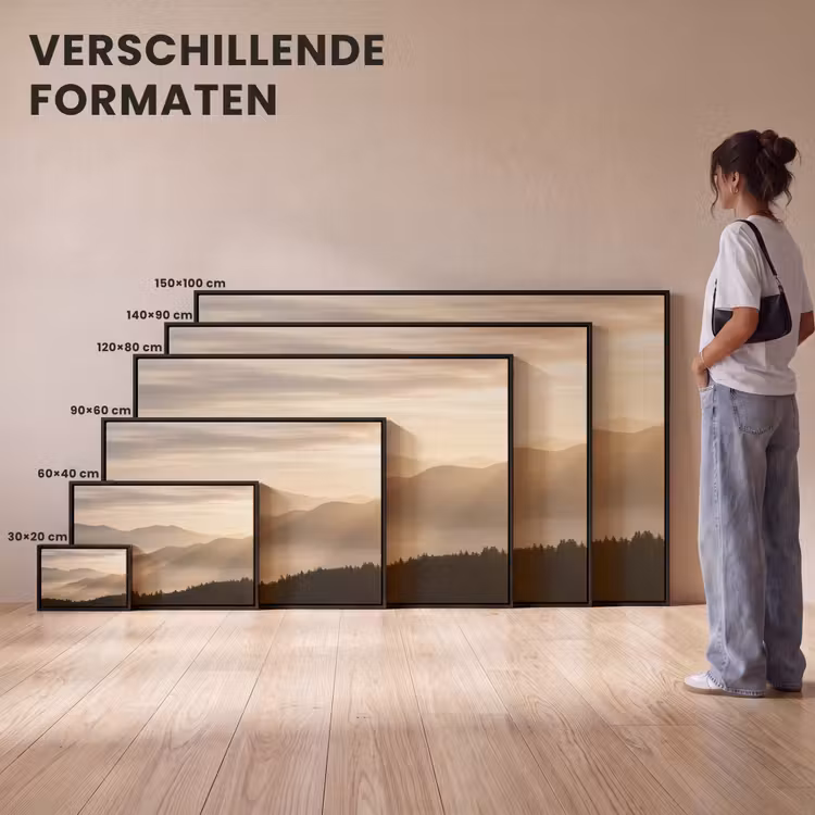 Canvas met lijst - Bergen - Mist - Zonnestralen — 7