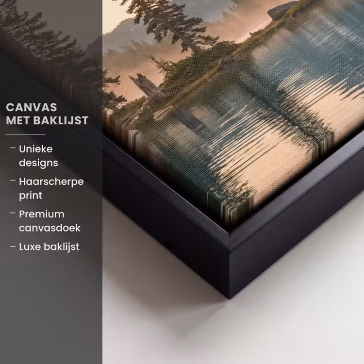 Canvas met lijst - Bergen - Water - Bomen — 5