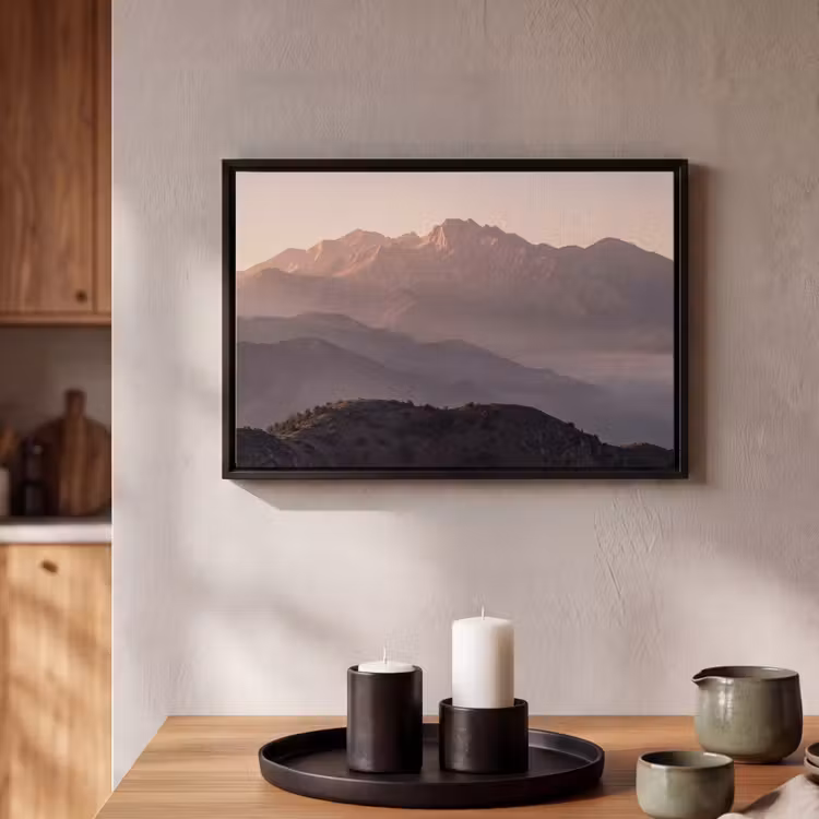 Canvas met lijst - Panorama - Landschap - Bergen — 2