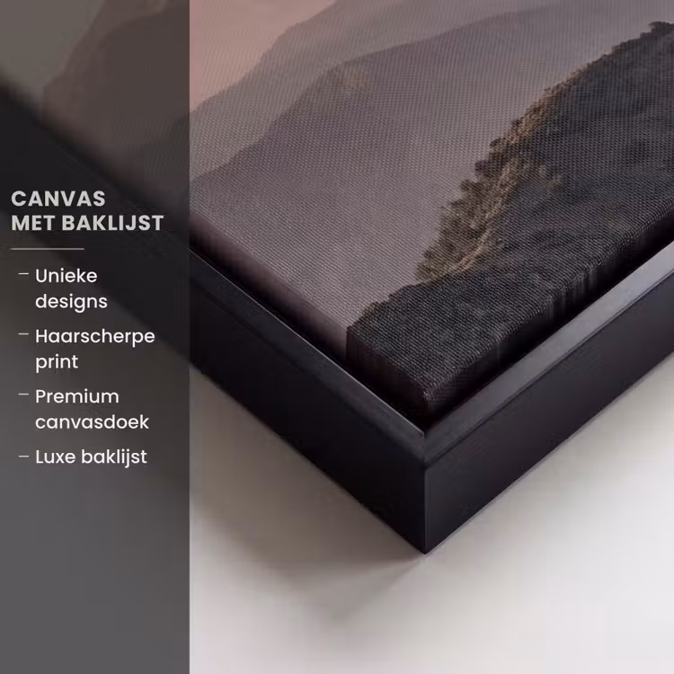 Canvas met lijst - Panorama - Landschap - Bergen — 5
