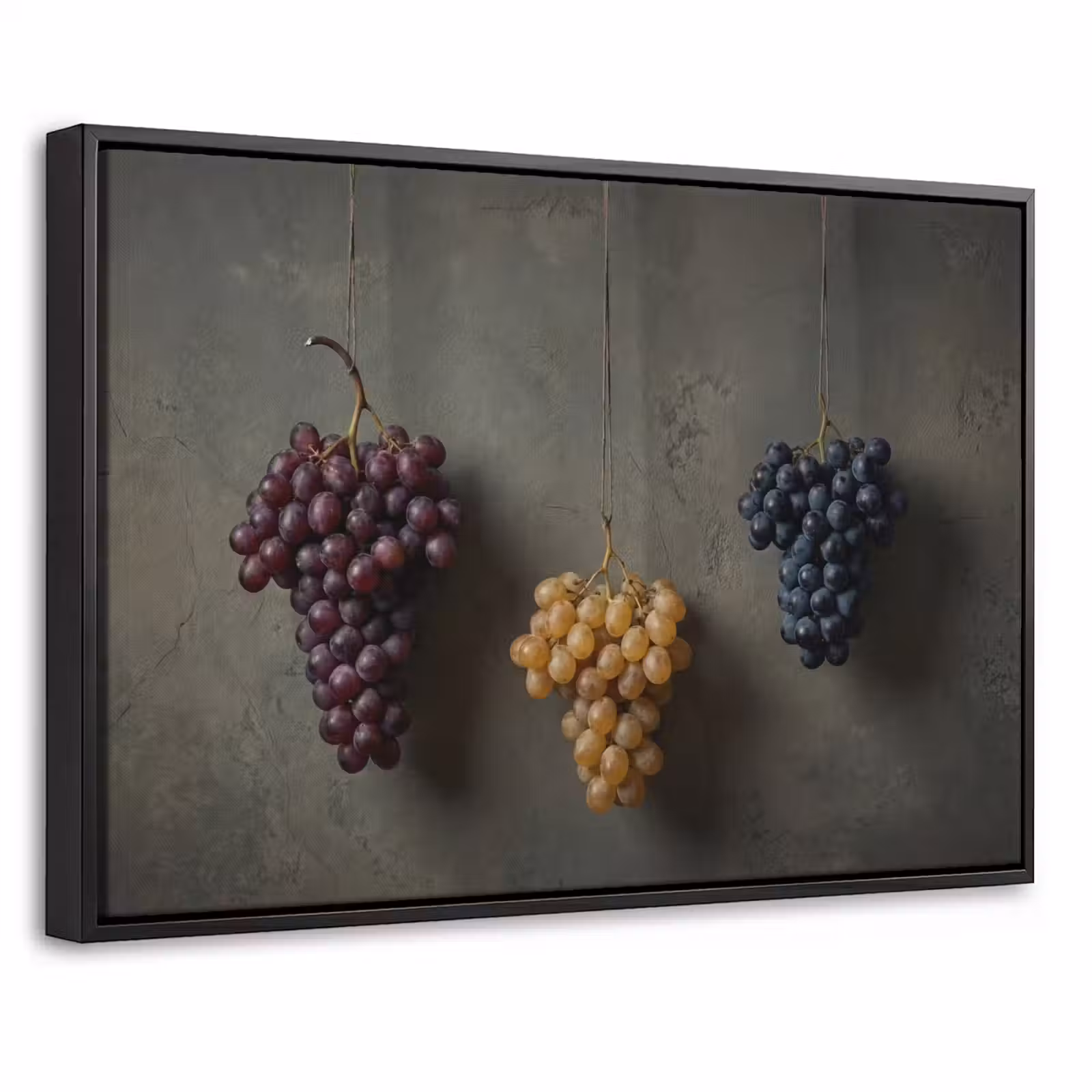 Canvas met lijst - Druiven - Kleurrijk - Muur — 1