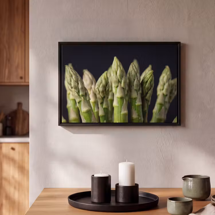 Canvas met lijst - Asperges - Groen - Zwart — 2