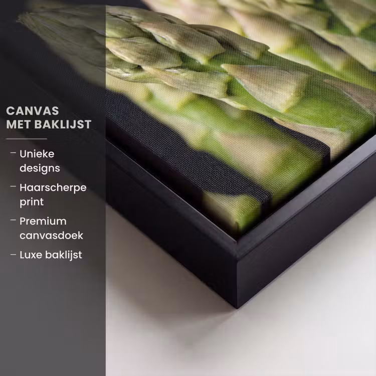 Canvas met lijst - Asperges - Groen - Zwart — 5