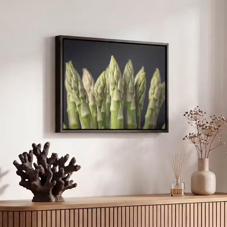Canvas met lijst - Asperges - Groen - Zwart — 6