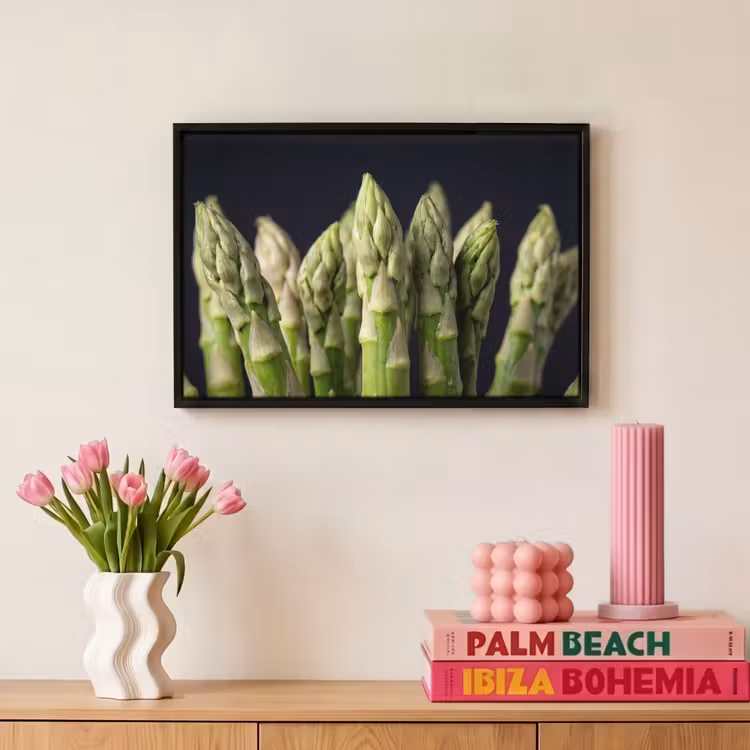 Canvas met lijst - Asperges - Groen - Zwart — 8