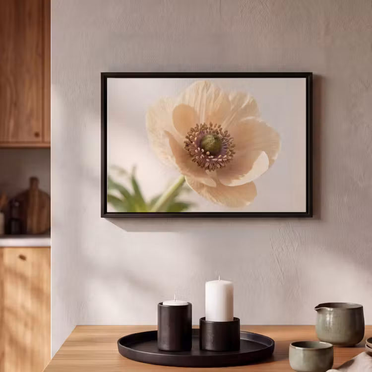 Canvas met lijst - Bloem - Minimalistisch - Groen — 2