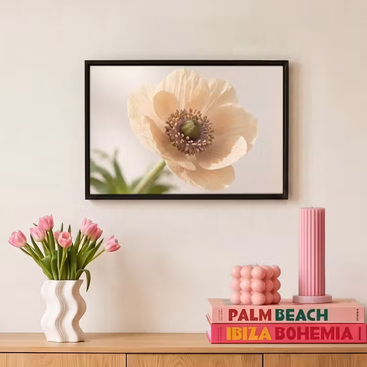 Canvas met lijst - Bloem - Minimalistisch - Groen — 8